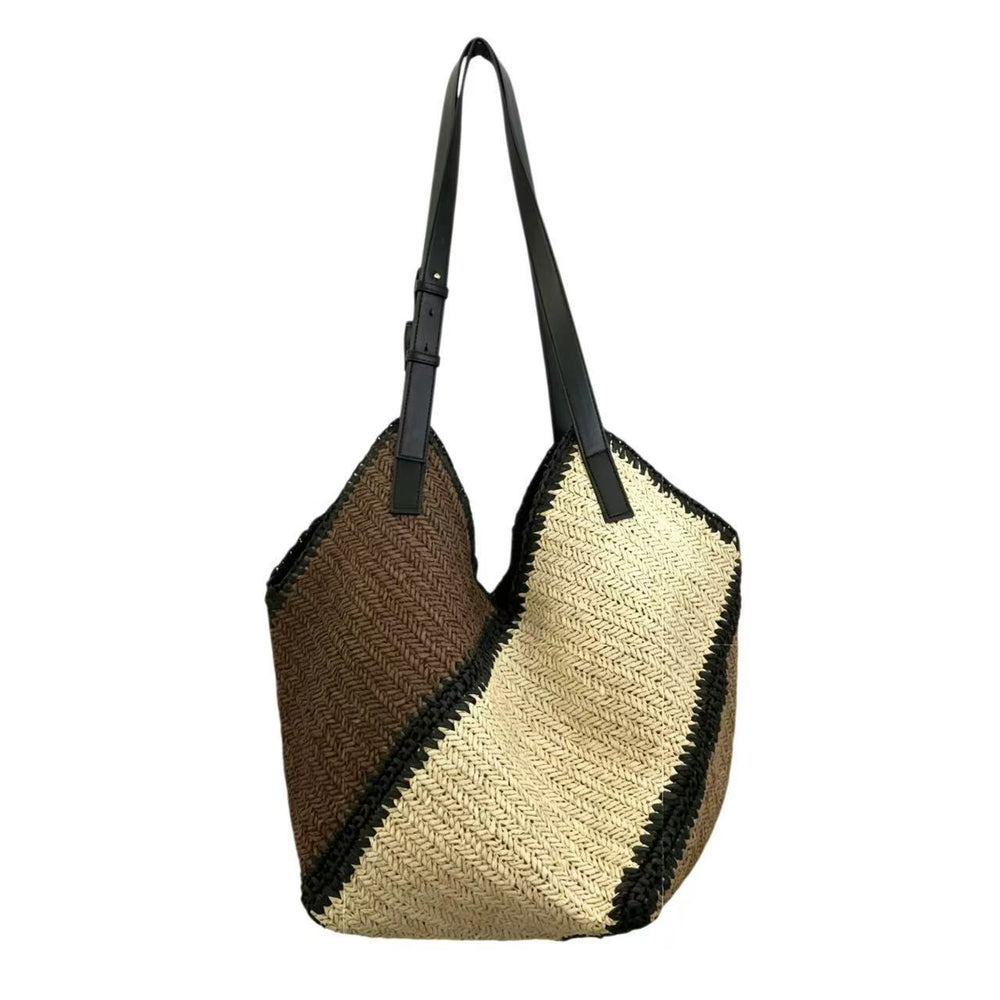 Bolso de Hombro Tejido, Diseño Mosaico Multicolor