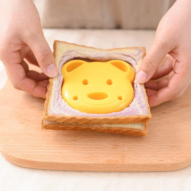 Molde DIY para Sándwiches, Diseño Infantil de Osito