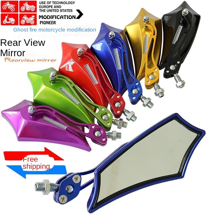 Espejo Retrovisor de Aleación de Aluminio para Moto y Vehículo Eléctrico, Rosca 8mm Universal