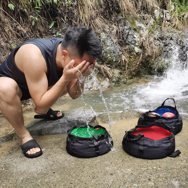 Palangana de Pesca Portátil, Barreño Plegable para Viaje y Camping