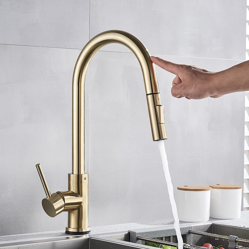 Grifo de Cocina Extraíble 304, Agua Fría y Caliente