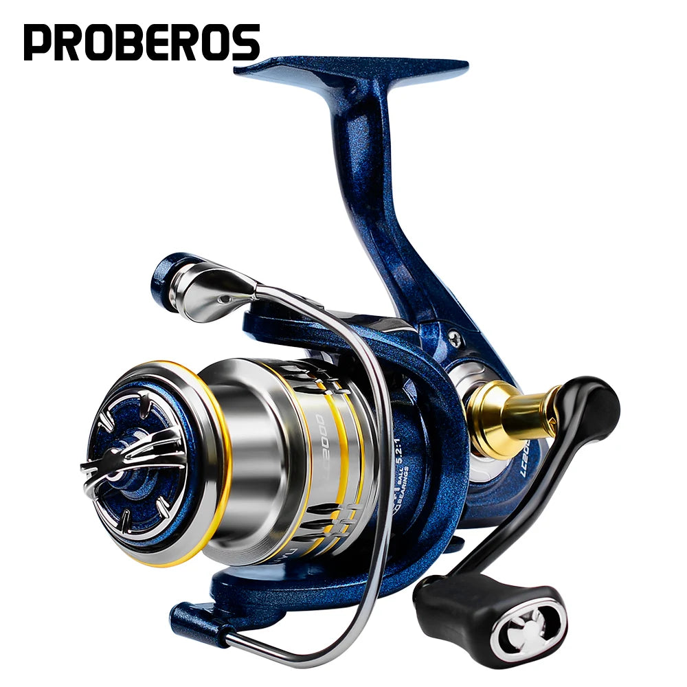 Carrete Giratorio de Metal 5.2:1, para Pesca en Barco