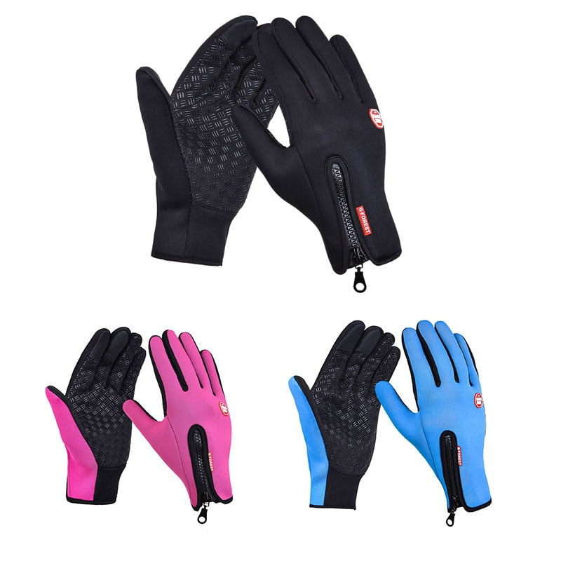 Guantes Impermeables Cortavientos para Ciclismo y Pesca, Dedo Completo, Unisex