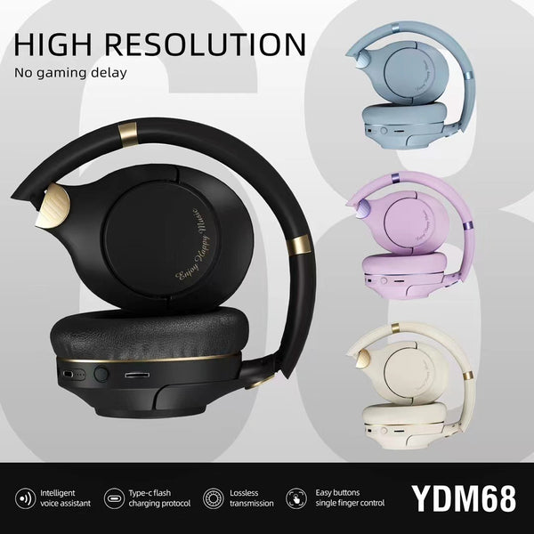Auriculares Gaming YDM68 Inalámbricos Bluetooth, Graves Potentes