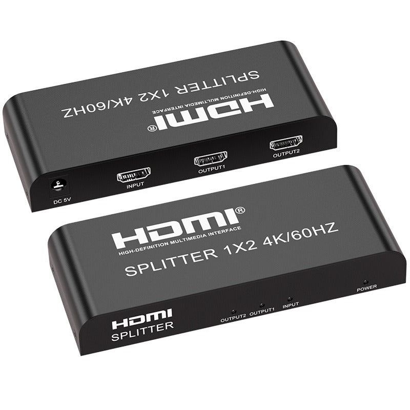 Distribuidor HDMI 1x2, 4K a 60Hz, Divisor de Vídeo para Pantalla Duplicada