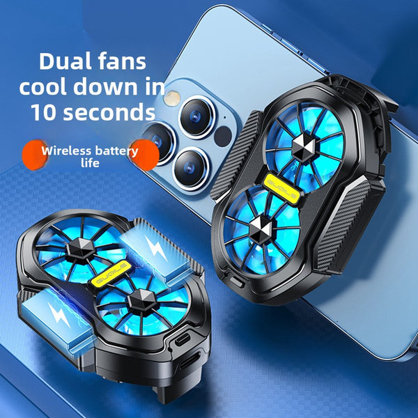 Ventilador Doble Turbo Portátil para Móvil