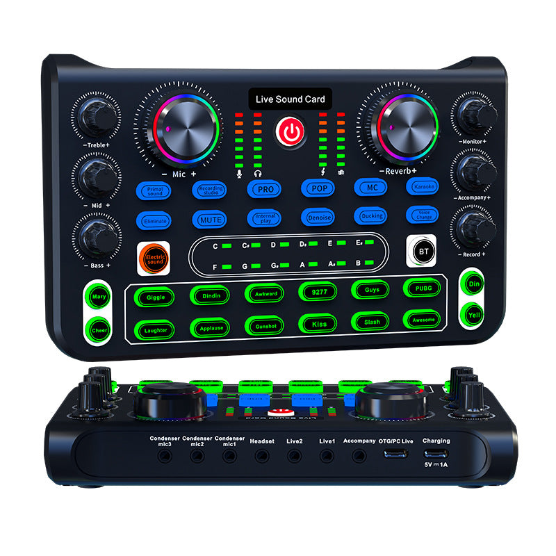 Tarjeta de Sonido HD X60 Profesional para Karaoke, Directos y Grabación