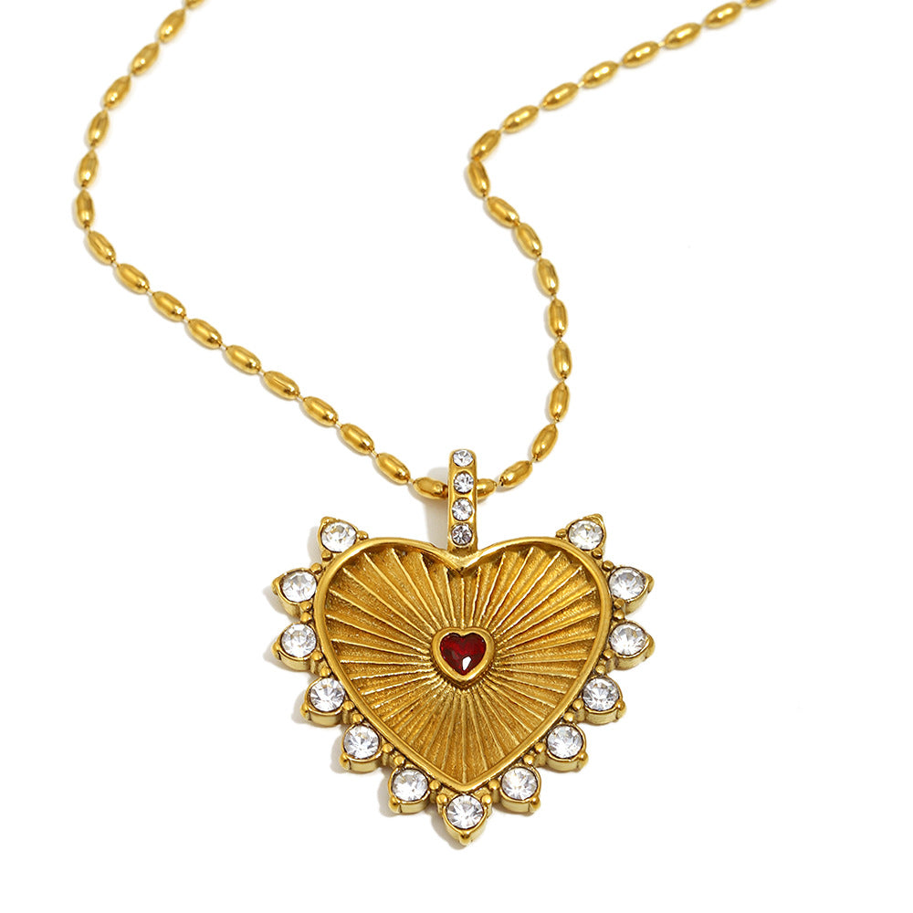Collar Corazón Chapado en Oro 18K