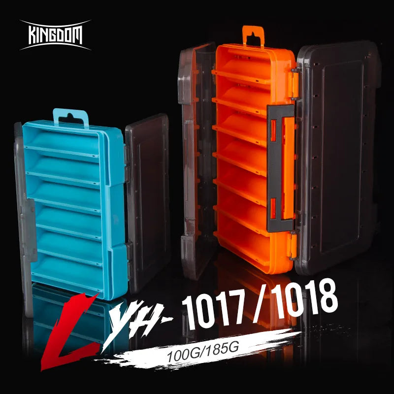 Caja de Pesca de Doble Cara, 12-14 Compartimentos