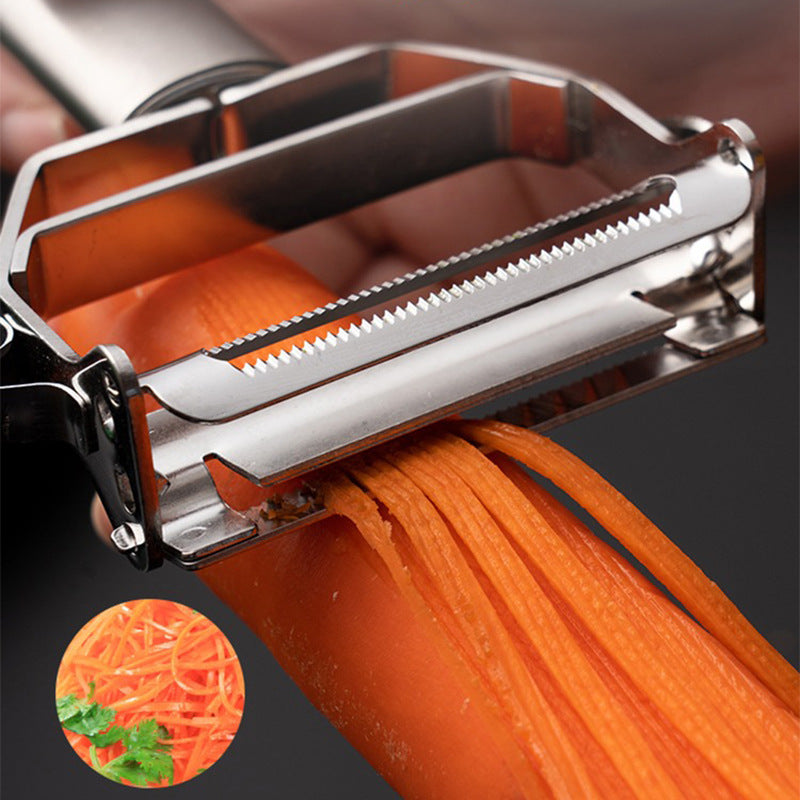 Pelador Multifuncional 3 en 1 de Acero Inoxidable, para Frutas y Verduras