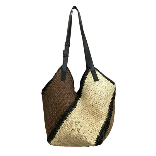 Bolso de Hombro Tejido, Diseño Mosaico Multicolor
