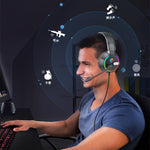 Auriculares Gaming Soulbytes S19 de Diadema, con Cable, Retroiluminación RGB