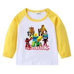 Camiseta Infantil de Manga Larga con Estampado de Dibujos Animados