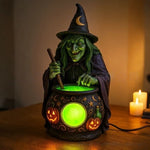Lámpara de Mesa Decorativa de Halloween, Bruja y Fantasma