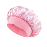 Gorro de Baño de Satén Ancho, Color Liso, para Dormir y Cuidado del Cabello