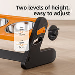 Comedero Elevado Ajustable en Altura, Acero Inoxidable, para Perros y Gatos