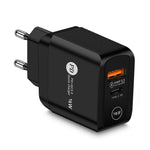 Cargador Rápido 18W, PD + QC3.0, USB-C
