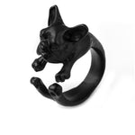 Anillo Abierto de Perro Abrazando, Regalo para Amantes de las Mascotas
