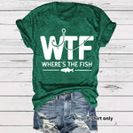 Camiseta de Manga Corta con Estampado de Pesca