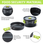Set de Utensilios de Cocina para Camping, Kit Portátil de Cocina al Aire Libre, con Vajilla