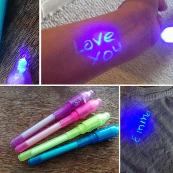 Bolígrafo Mágico UV con Luz y Tinta Invisible