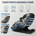 Sillón de Masaje de Cuerpo Completo con Gravedad Cero, Calor Lumbar y Bluetooth