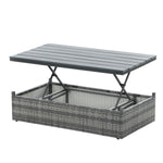Set de Muebles de Exterior de Ratán Sintético, 5 Piezas, con Mesa de Centro