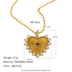 Collar Corazón Chapado en Oro 18K