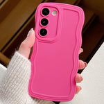 Funda de Silicona Ondulada para Samsung Galaxy S22 y S24, Antigolpes
