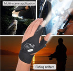 Guantes con Linterna LED Integrada, Pesca y Running Nocturno