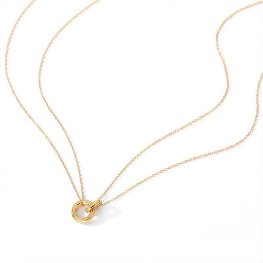 Collar de Clavícula con Doble Aro