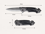 Navaja Plegable de Acero Inoxidable de Alta Dureza, para Exterior, Pesca y Camping