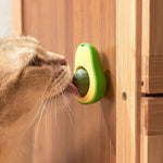 Juguete Giratorio para Gatos con Hierba Gatera, Forma de Aguacate