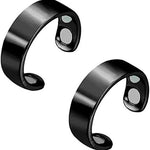 Anillo Doble Abierto con Cierre Magnético, Diseño Minimalista