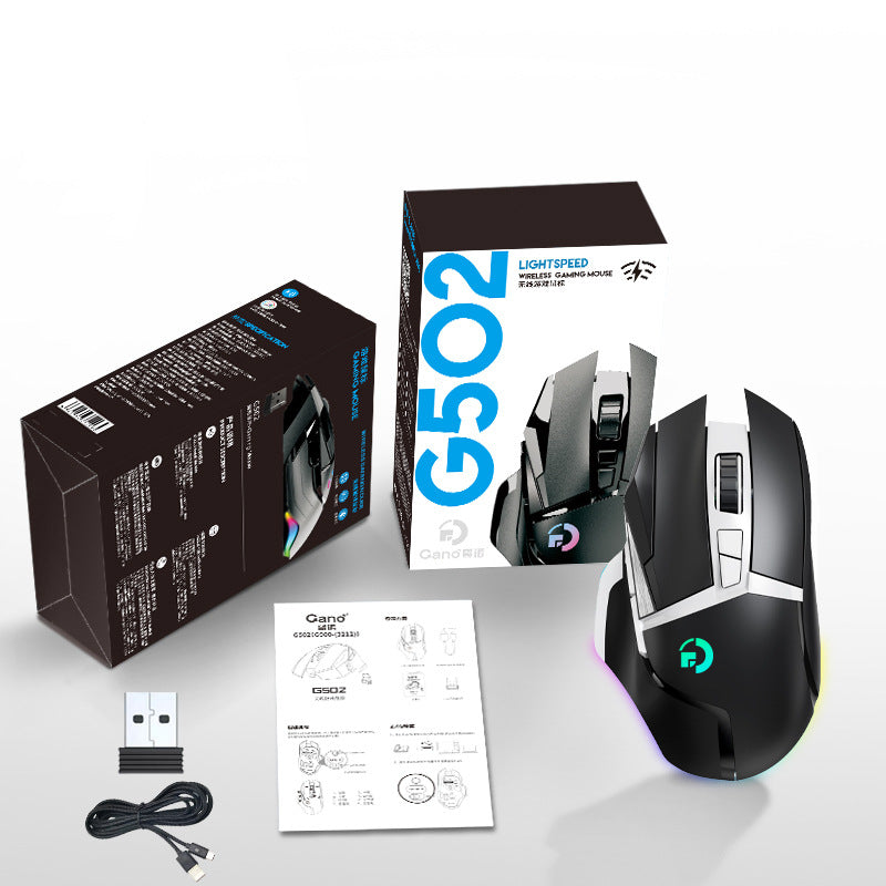 Ratón Inalámbrico Gaming RGB, Doble Modo 2.4G y Bluetooth