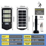 Foco Solar de Pared con Sensor de Movimiento y Mando a Distancia