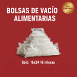 Bolsas de Vacío para Alimentos, Transparentes, para Envasadora al Vacío (Pack de 100)