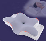 Almohada Cervical Ergonómica de Espuma Viscoelástica, Soporte Ortopédico para Dormir