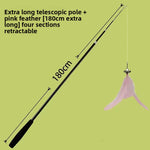 Varita Interactiva Extensible para Gatos con Cabezales Intercambiables