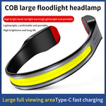Linterna Frontal COB Recargable, para Correr y Pesca Nocturna