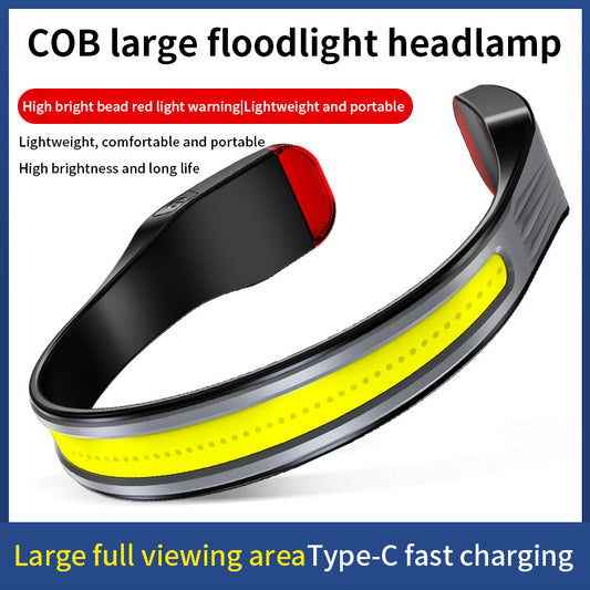 Linterna Frontal COB Recargable, para Correr y Pesca Nocturna