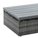 Set de Muebles de Exterior de Ratán Sintético, 5 Piezas, con Mesa de Centro
