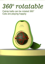 Juguete Giratorio para Gatos con Hierba Gatera, Forma de Aguacate