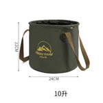 Cubo Plegable de Lona, Recipiente de Agua Colapsable para Camping y Pesca