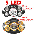 Linterna Frontal LED de Alta Potencia, para Camping y Pesca Nocturna
