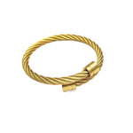 Pulsera de Alambre de Titanio, Estilo Punk Ajustable, para Hombre