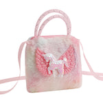 Bolso Bandolera de Peluche con Diseño de Unicornio para Niña