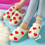 Zapatillas de Casa de Franela con Diseño de Sonrisa, Invierno