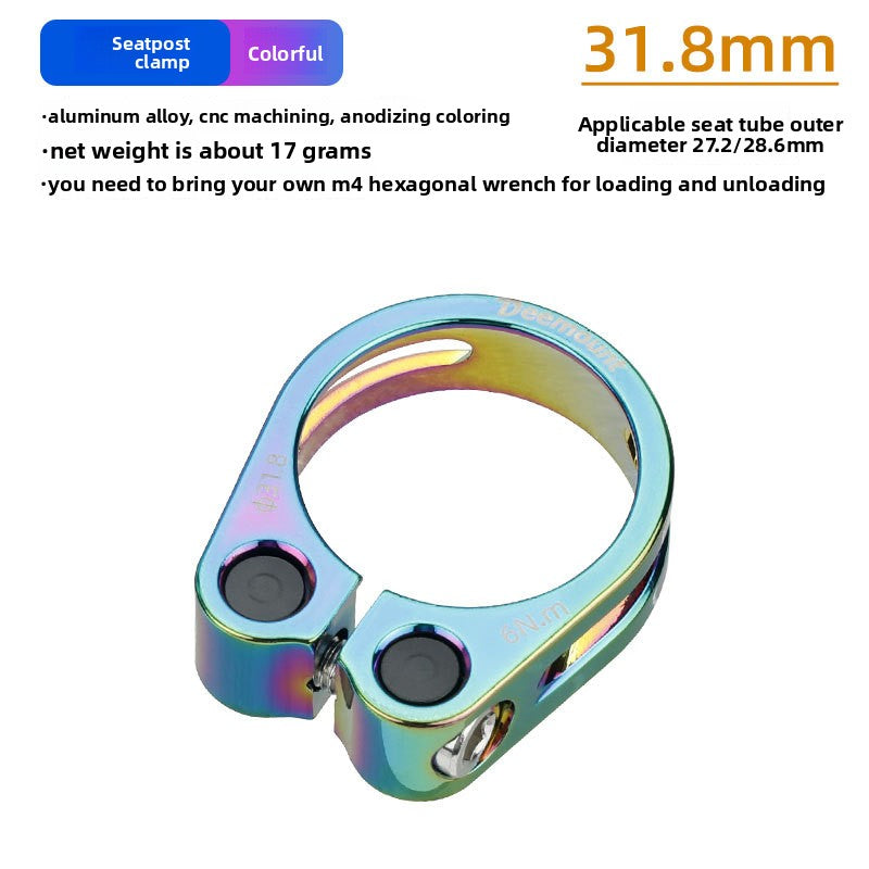Abrazadera de Tubo de Sillín para Bicicleta, Aluminio