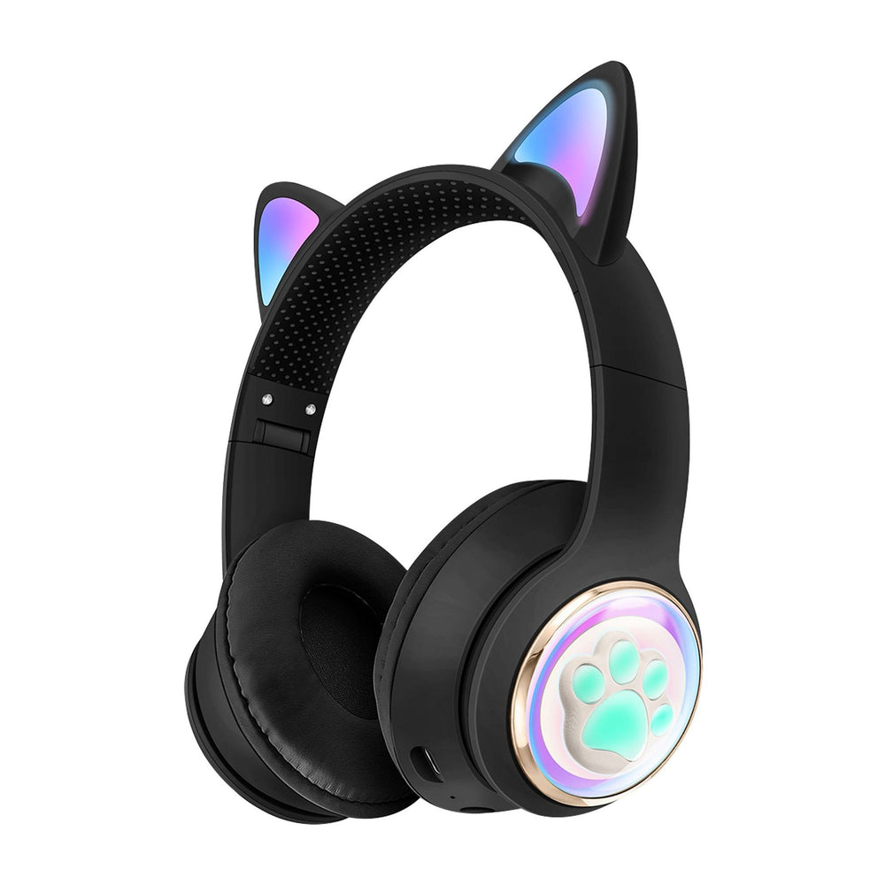 Auriculares Bluetooth con Orejas de Gato Luminosas, Diadema, Graves Potentes, Inalámbricos